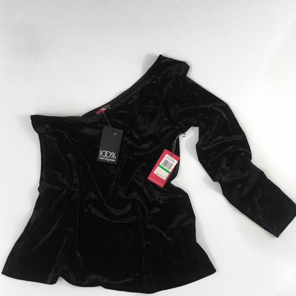 3/$21 Asymmetrical Black Velvet Bloomingdales - Picture 3 of 8